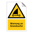 Warnung an Strandsurfer