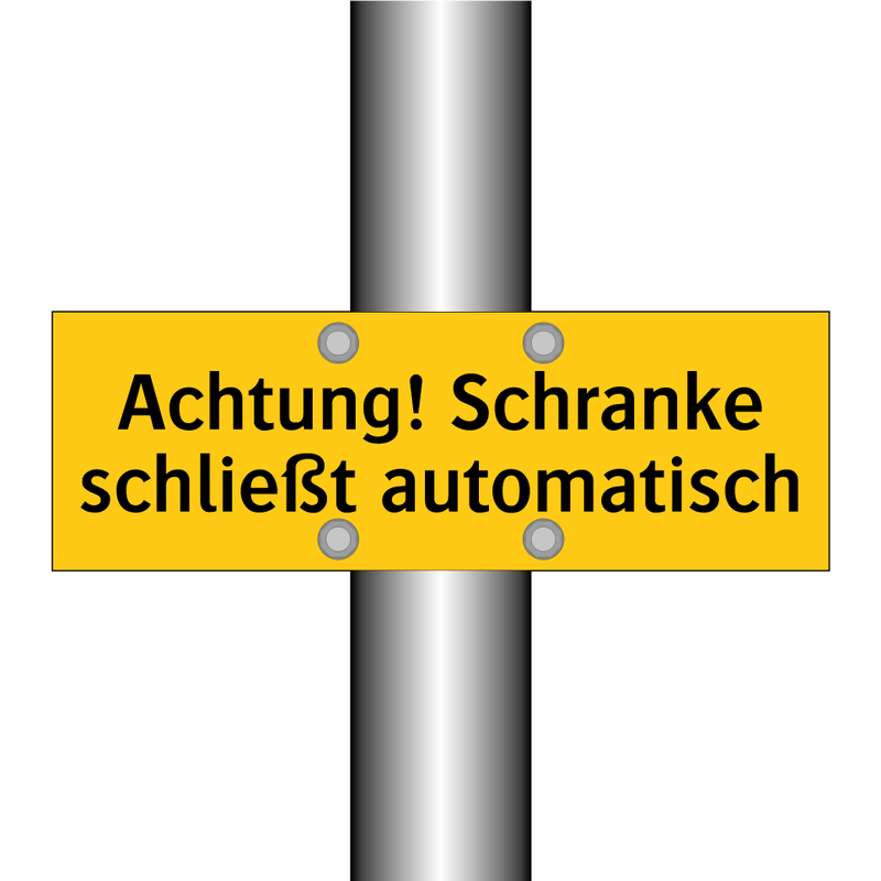 Achtung! Schranke schließt automatisch