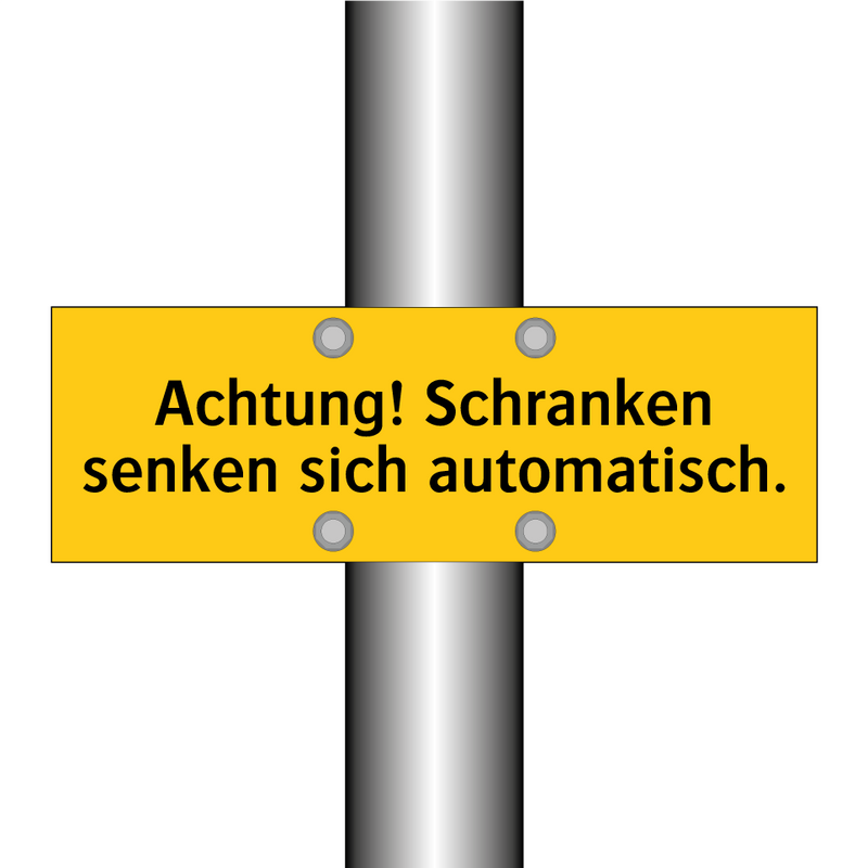 Achtung! Schranken senken sich automatisch.