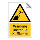 Warnung Unstabile Kliffkante