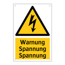 Warnung Spannung Spannung