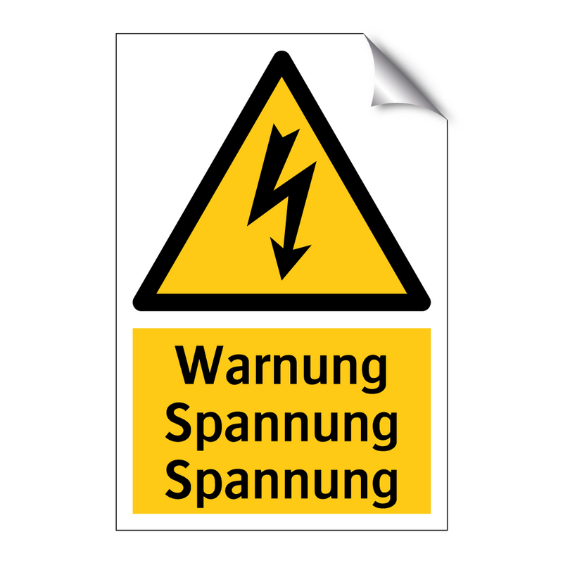 Warnung Spannung Spannung