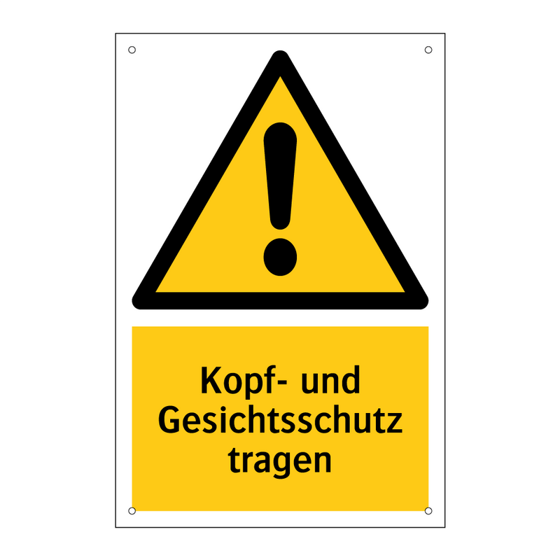 Kopf- und Gesichtsschutz tragen