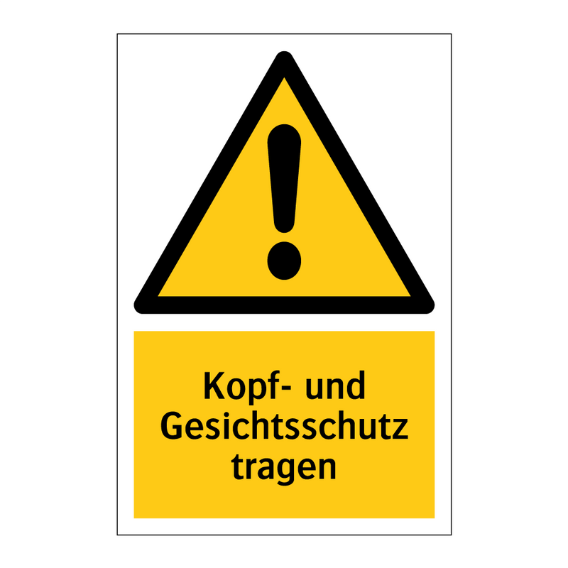 Kopf- und Gesichtsschutz tragen