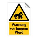Warnung vor jungem Pferd
