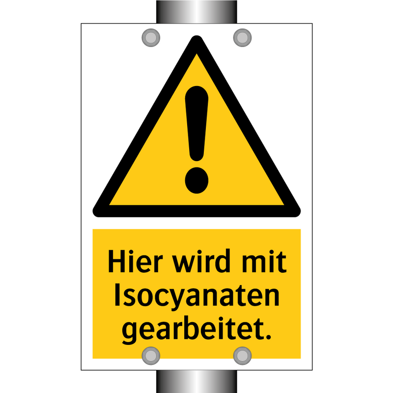 Hier wird mit Isocyanaten gearbeitet.