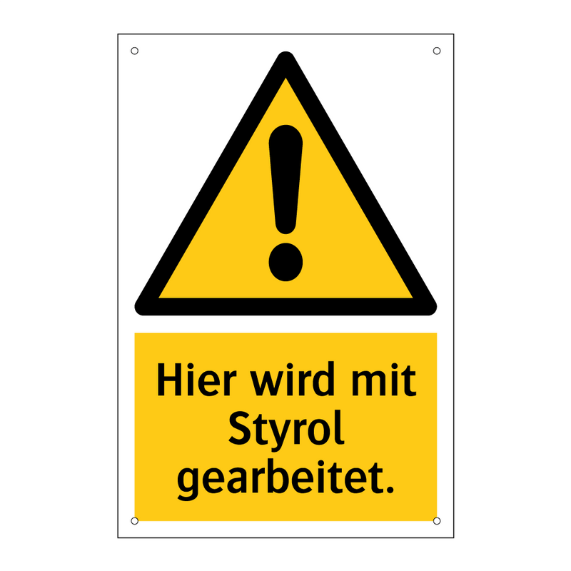 Hier wird mit Styrol gearbeitet.