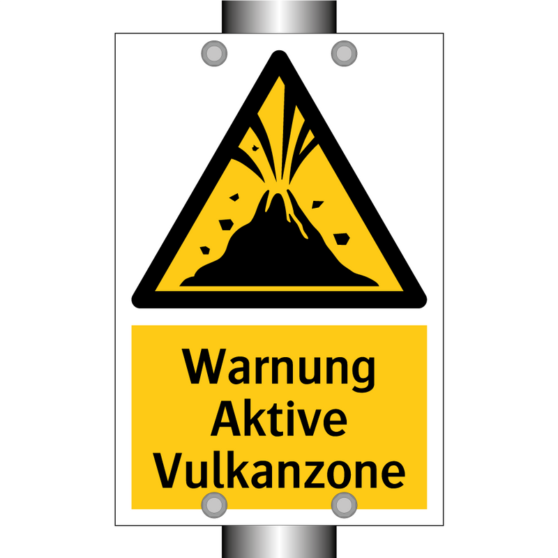 Warnung Aktive Vulkanzone