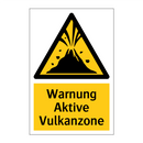 Warnung Aktive Vulkanzone