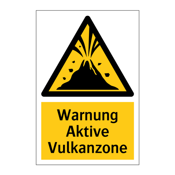 Warnung Aktive Vulkanzone