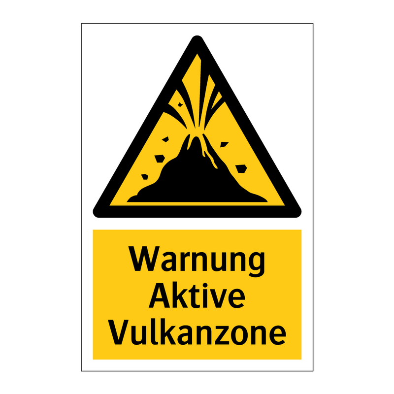 Warnung Aktive Vulkanzone
