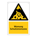 Warnung Schuttstromzone