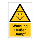 Warnung Heißer Dampf