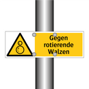 Gegen rotierende Walzen