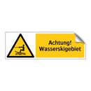 Achtung! Wasserskigebiet