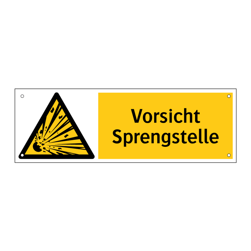 Vorsicht Sprengstelle