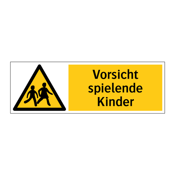 Vorsicht spielende Kinder