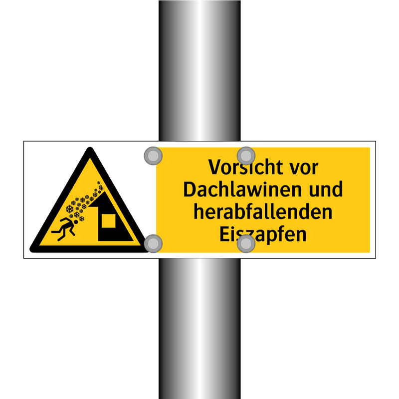 Vorsicht vor Dachlawinen und herabfallenden Eiszapfen