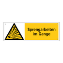 Sprengarbeiten im Gange