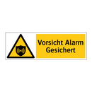 Vorsicht Alarm Gesichert
