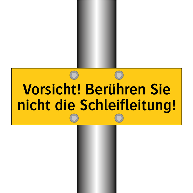 Vorsicht! Berühren Sie nicht die Schleifleitung!