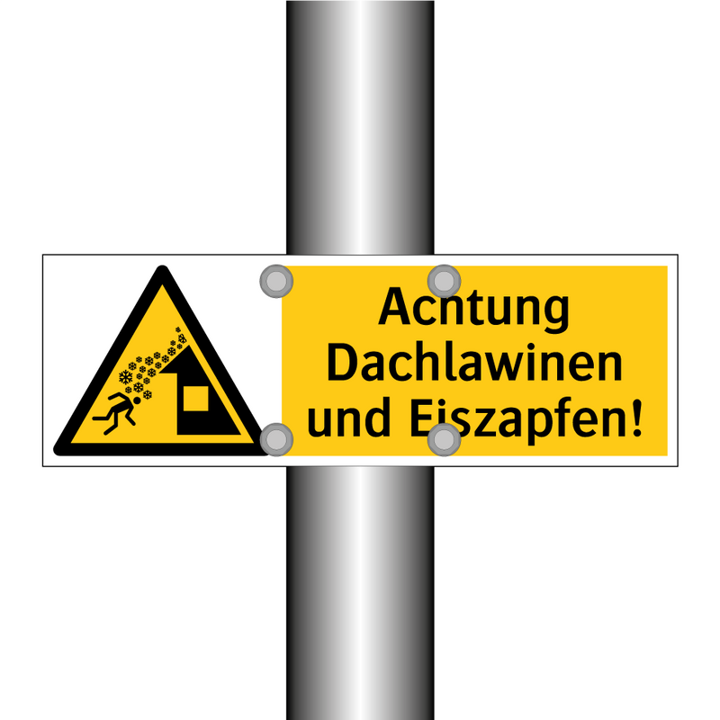 Achtung Dachlawinen und Eiszapfen!