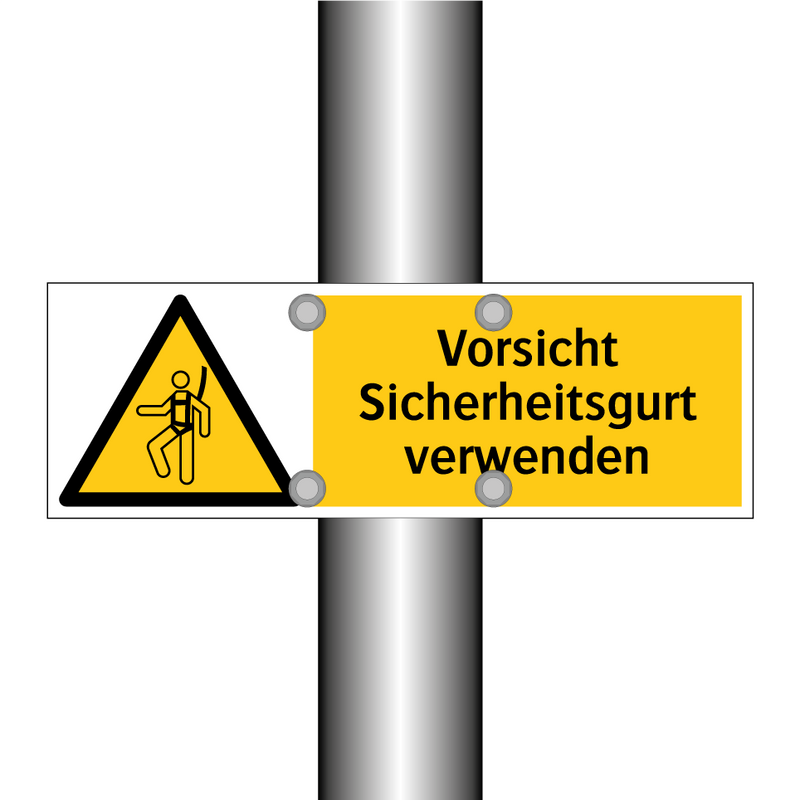 Vorsicht Sicherheitsgurt verwenden