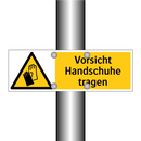 Vorsicht Handschuhe tragen