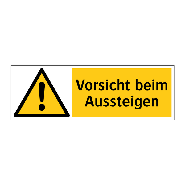 Vorsicht beim Aussteigen