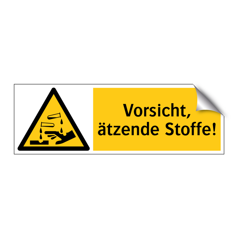 Vorsicht, ätzende Stoffe!