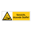 Vorsicht, ätzende Stoffe!