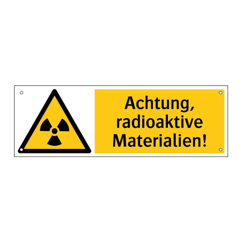 Achtung, radioaktive Materialien!