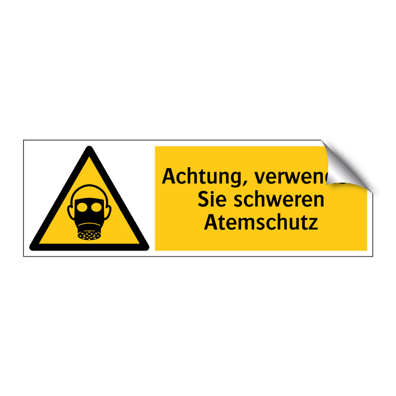 Achtung, verwenden Sie schweren Atemschutz