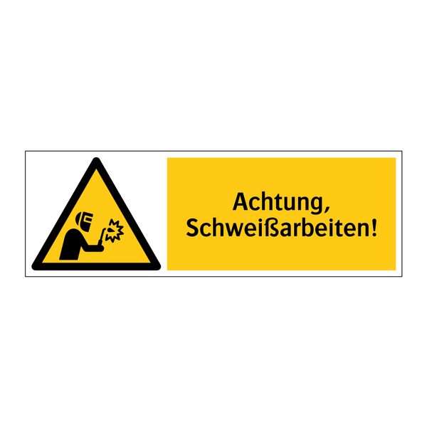 Achtung, Schweißarbeiten!