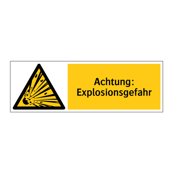 Achtung: Explosionsgefahr