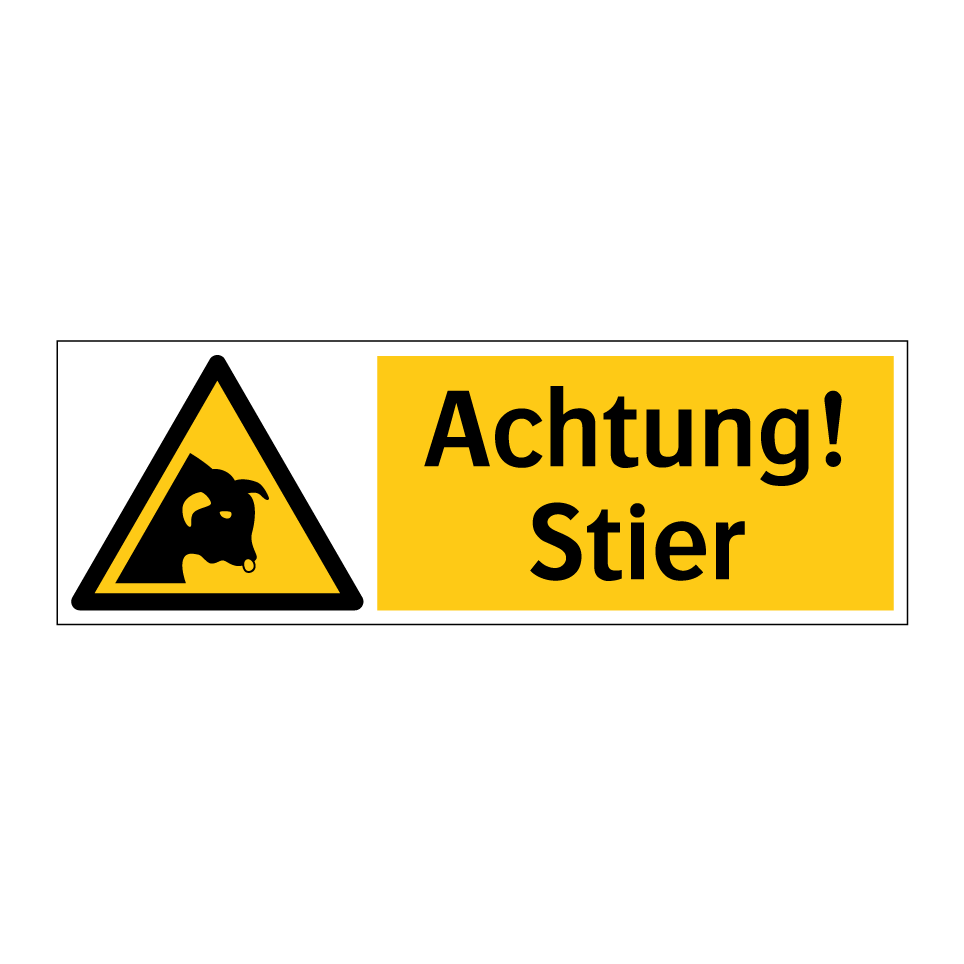 Kauf Achtung! Stier schild | SignOnline | DE-W7304