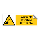 Vorsicht! Instabile Kliffkante