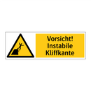 Vorsicht! Instabile Kliffkante