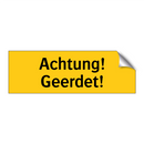 Achtung! Geerdet!