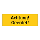 Achtung! Geerdet!