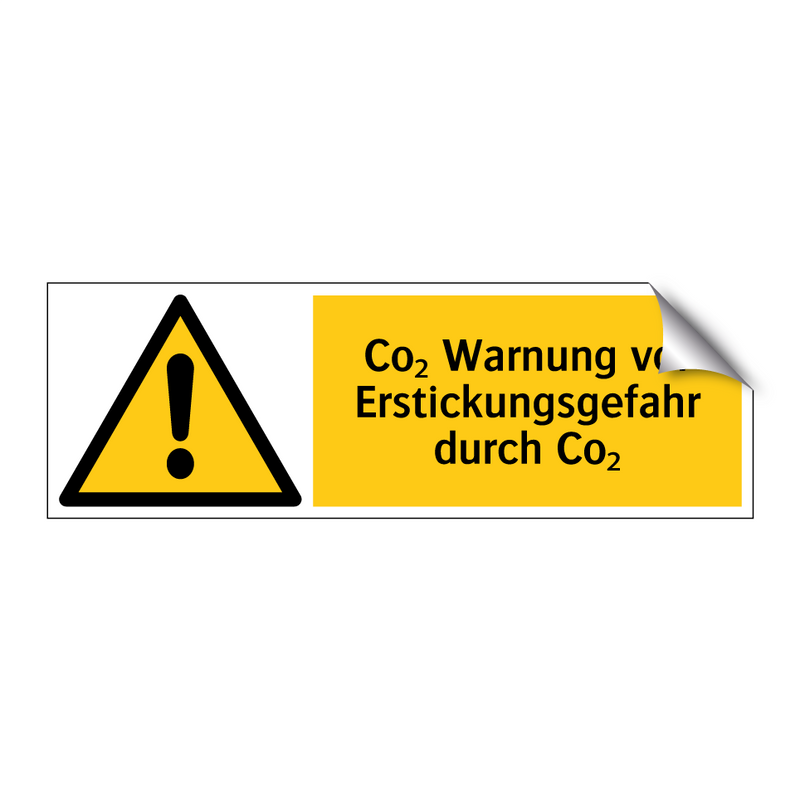 Co₂ Warnung vor Erstickungsgefahr durch Co₂