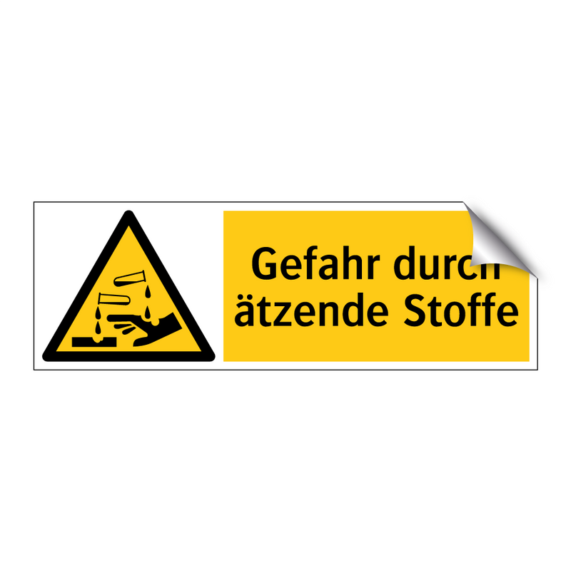 Gefahr durch ätzende Stoffe