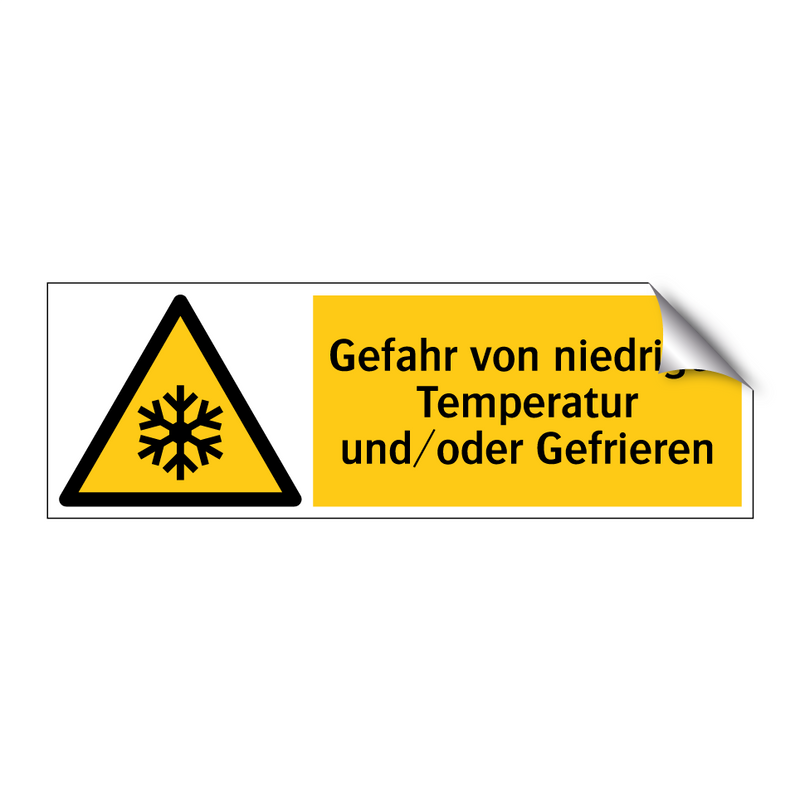Gefahr von niedriger Temperatur und/oder Gefrieren