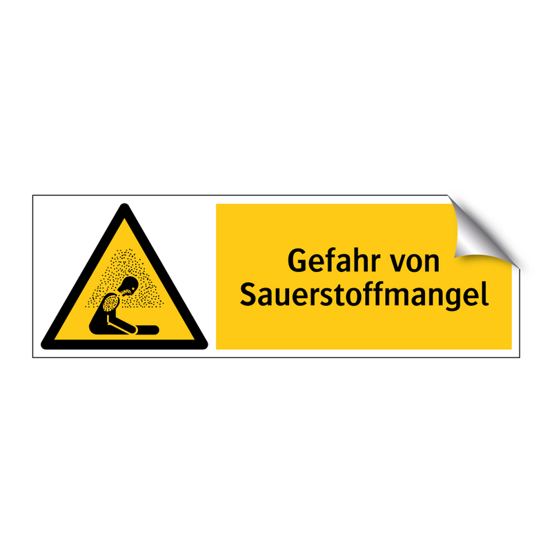 Gefahr von Sauerstoffmangel