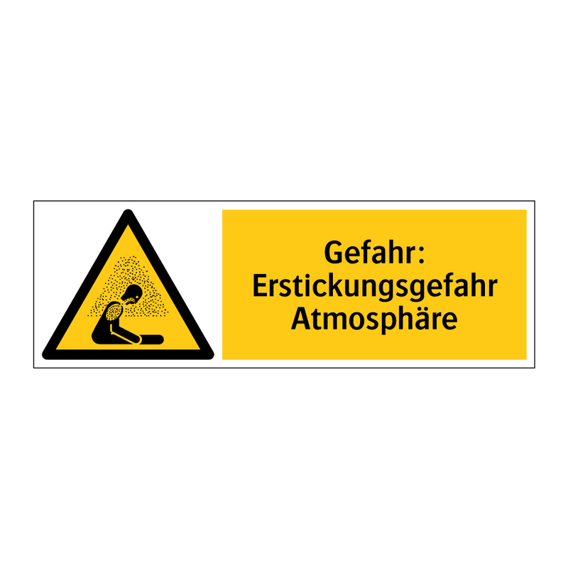 Gefahr: Erstickungsgefahr Atmosphäre