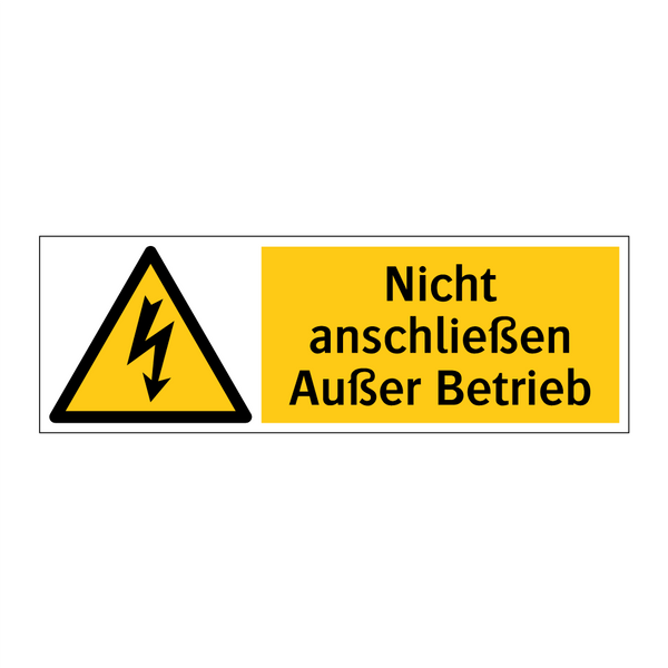 Nicht anschließen Außer Betrieb