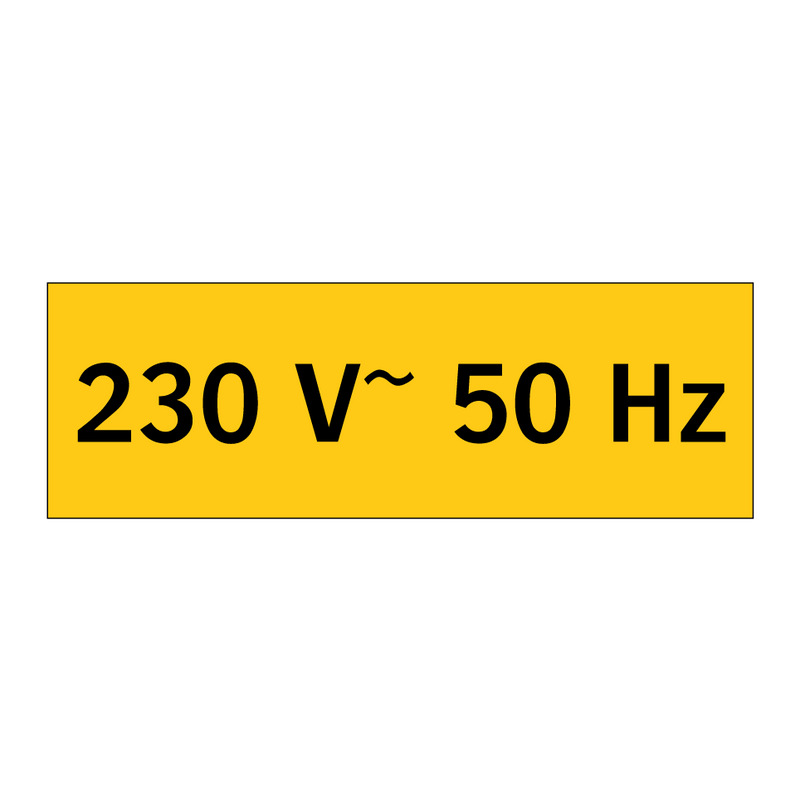 230 V~ 50 Hz