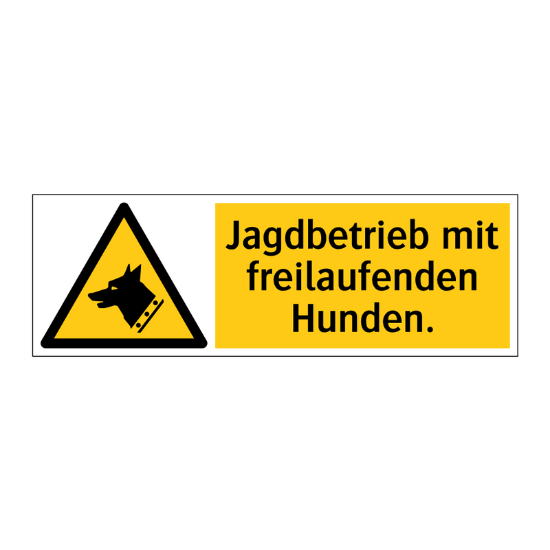 Jagdbetrieb mit freilaufenden Hunden.