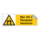 Nur mit 2 Personen benutzen