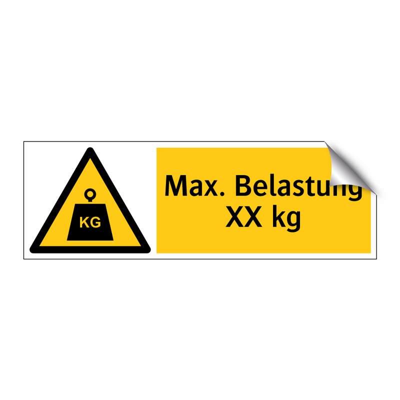 Max. Belastung XX kg